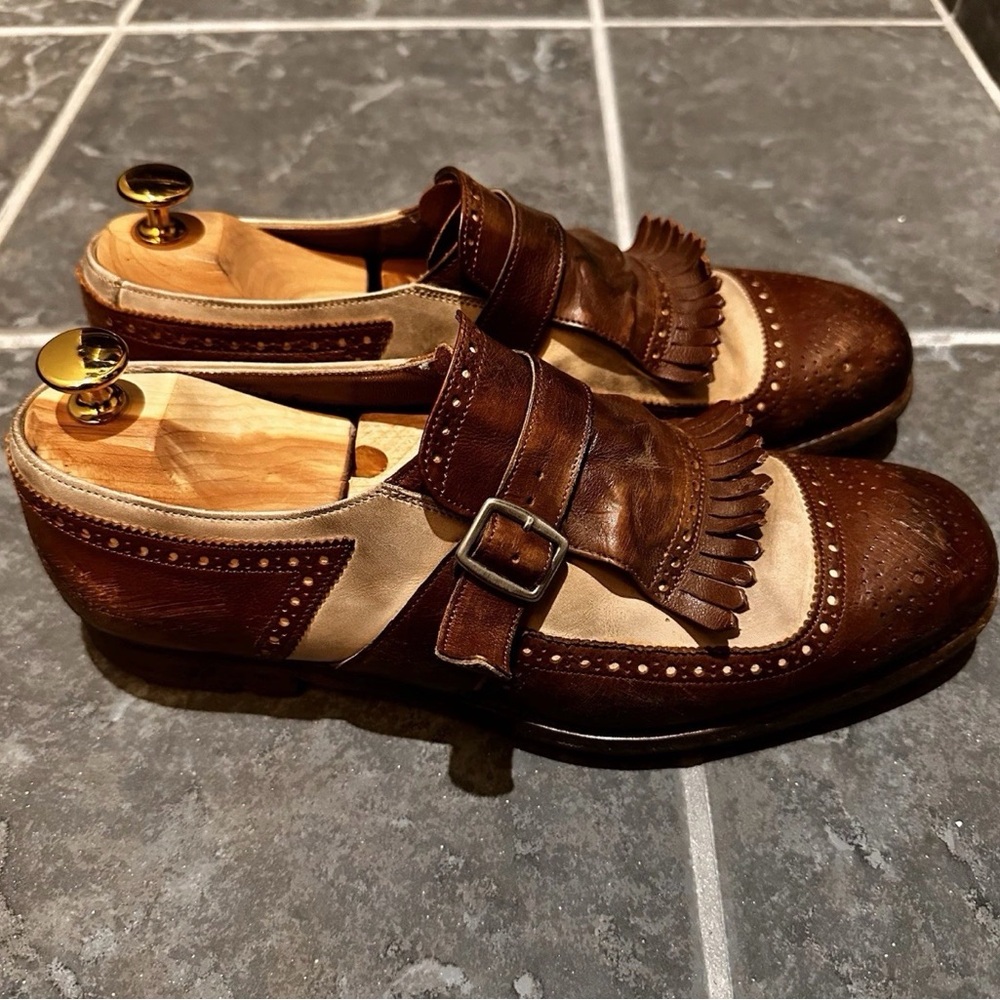 Church's Brown and Tan Leather Monk Strap Loafers - Picture 6 of 7
